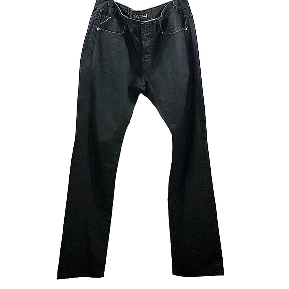 Cult of Individuality Rebel Straight Men's jeans 34X34 coated black, button-fly